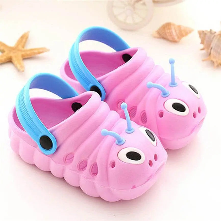 Pink and blue breathable cartoon EVA baby shoes for boys and girls