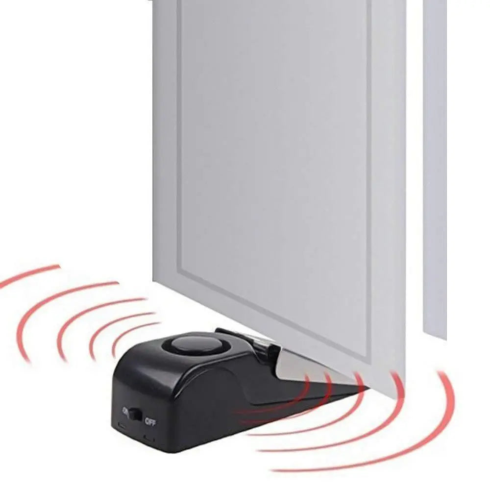 Electronic door stop alarm with 150dB siren for home security and intruder alert system