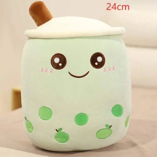 24cm plush boba stuffed toy in green with embroidered eyes and cute smile