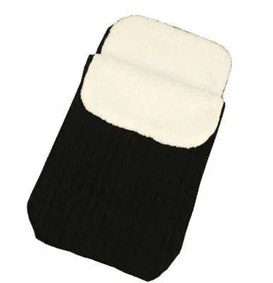 Black luxury winter baby buggy sleeping bag with lamb cashmere lining in envelope style