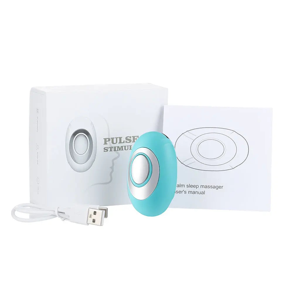 Sleep Aid Hand-held micro-current device with USB charger and user manual for anxiety, depression, and insomnia relief