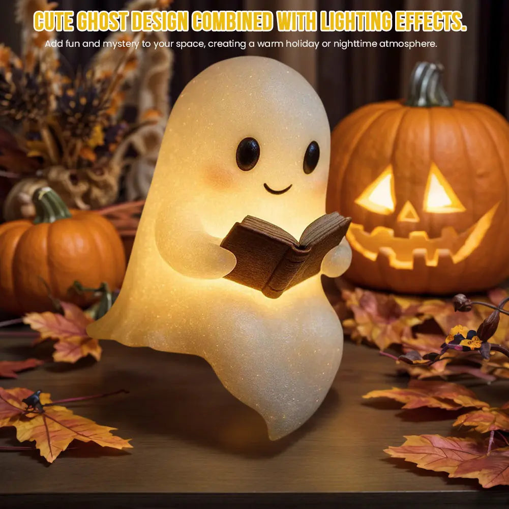 LED ghost children's nightlight with cute ghost design and soft warm candlelight glow for bedroom or Halloween decor