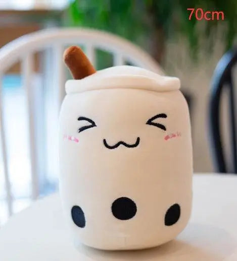 70cm Plush Boba Stuffed Toy with embroidered cute face and soft short plush fabric