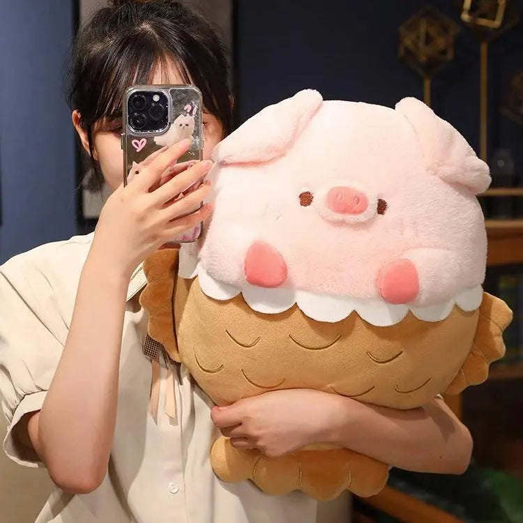 Soft and cuddly Piggy Doll Plush Toy in pink, perfect stuffed animal gift for kids, 40-60cm size options