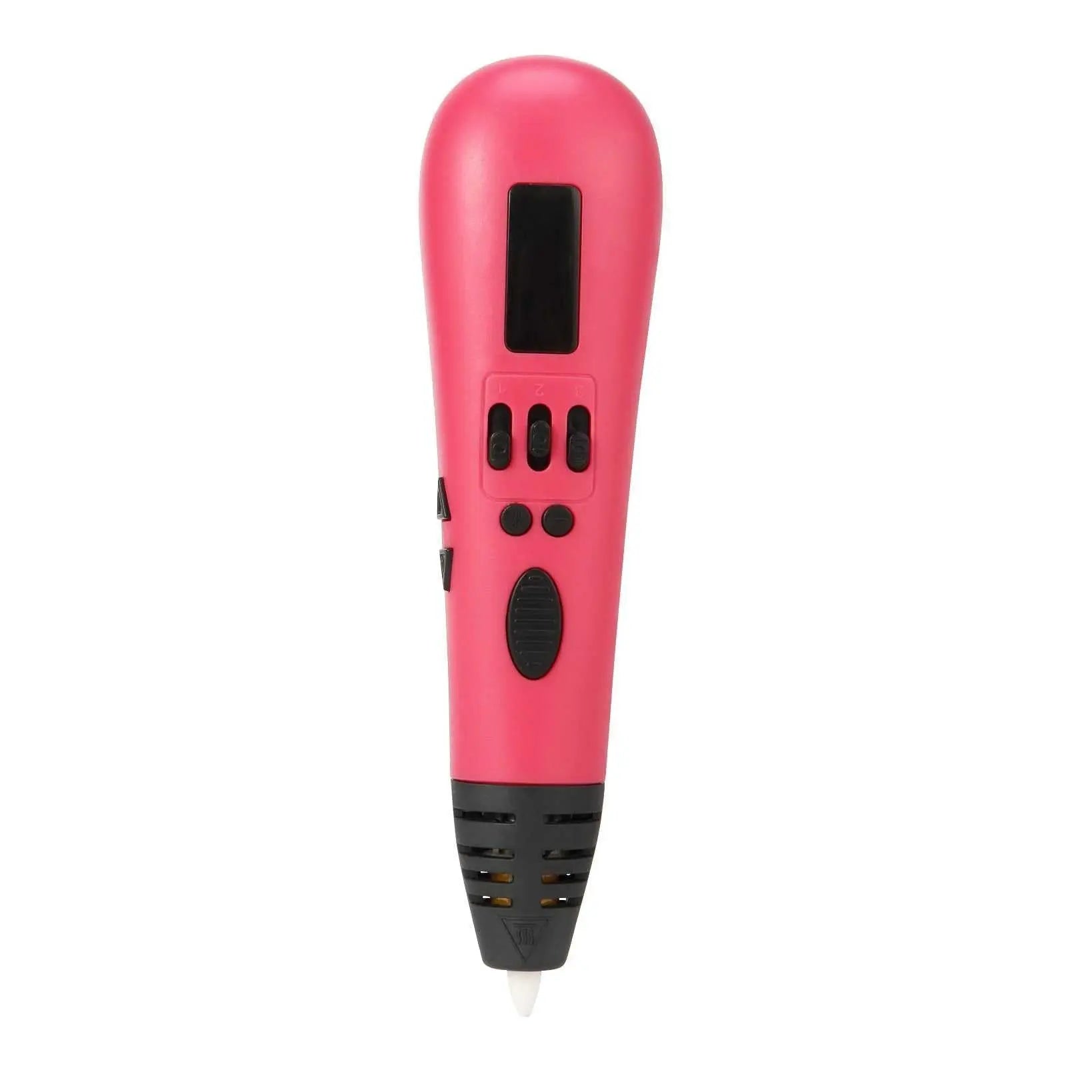 High-quality red 3D printing pen with OLED screen and adjustable speed and temperature settings