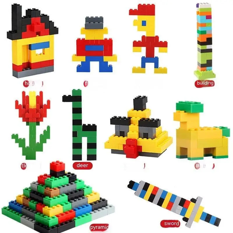 1000-piece small particle building block set with colorful bricks for creative kids construction toys