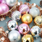 34-piece colorful 4cm Christmas ball ornaments set for tree decoration