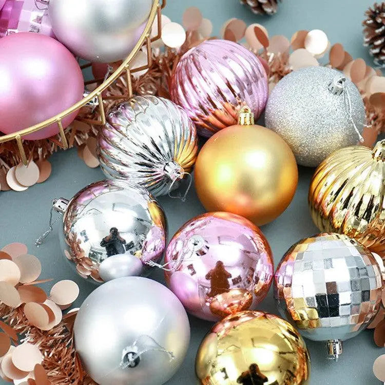 34-piece colorful 4cm Christmas ball ornaments set for tree decoration