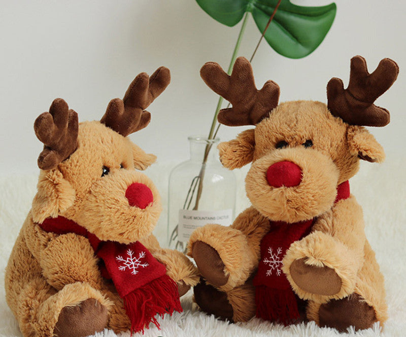 30cm Fluffy Christmas Reindeer Plush Beckett