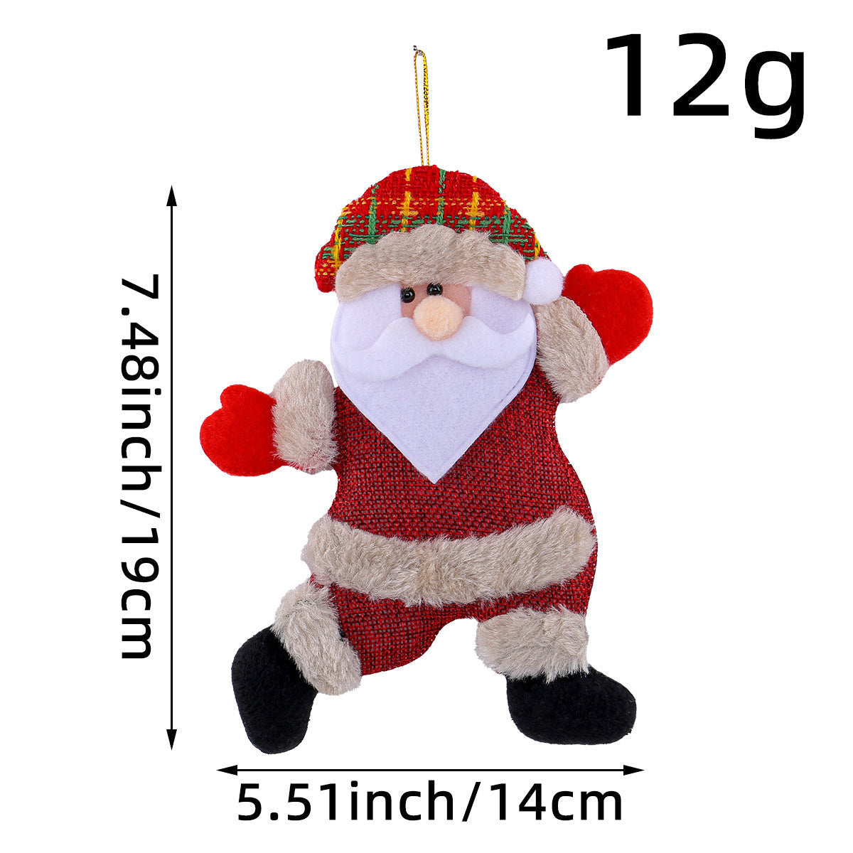 Festive Christmas Tree Ornaments - Santa, Snowman, Reindeer & Bear Figures With Red & White Scarves, Golden Balls & Red Bows - Perfect For Holiday Decor, Christmas Decorations The Emporium