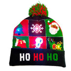 LED Christmas Hat Sweater Knitted Beanie Christmas Light Up Knitted Hat Christmas Gift  Kids Xmas New Year Decorations The Emporium