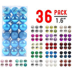 36-piece Christmas ball ornament set in assorted vibrant colors, 4cm size, lightweight and durable tree decorations