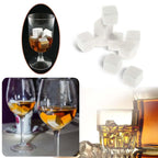 Whisky glasses with reusable granite stones chilling whiskey in luxury retro wooden gift box set
