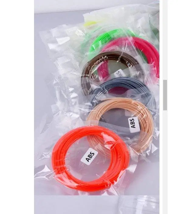 Multi-color 3D printing pen filament set ABS PLA 1.75mm 20 vibrant colors packs in plastic bags
