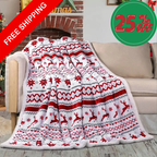 Flannel Christmas Blanket – Double Layer Holiday Throw (127×152cm, Multiple Designs) The Emporium