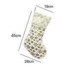 Luxury White Plush Hanging Stocking with Gold Gilding Beckett