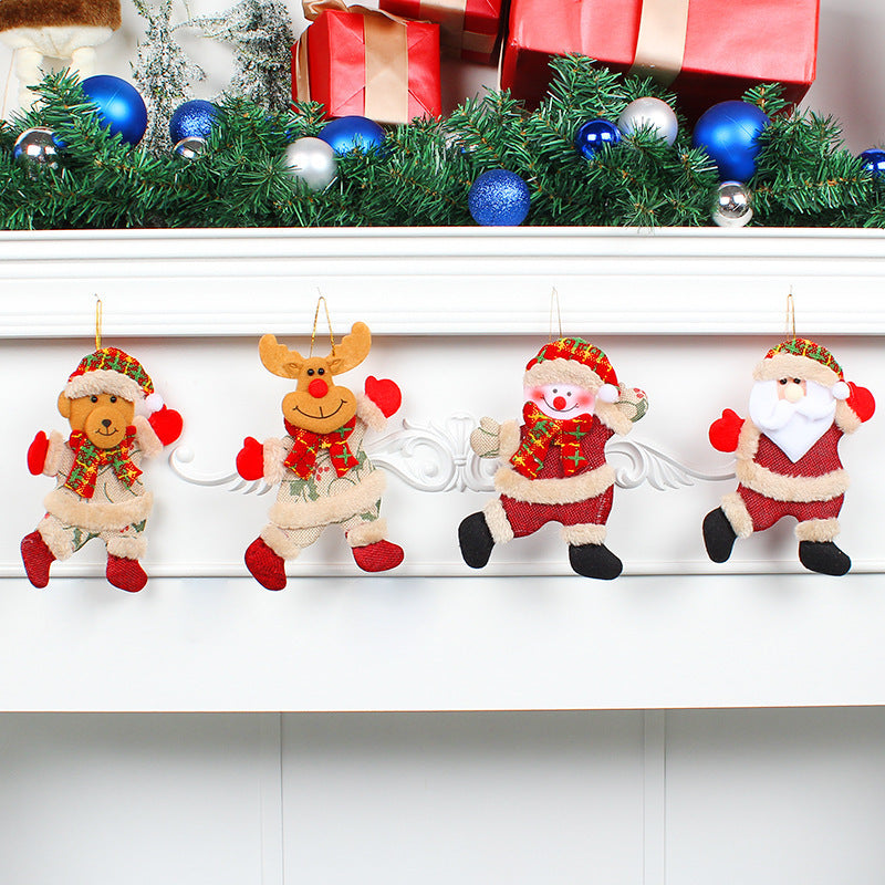 Festive Christmas Tree Ornaments - Santa, Snowman, Reindeer & Bear Figures With Red & White Scarves, Golden Balls & Red Bows - Perfect For Holiday Decor, Christmas Decorations The Emporium