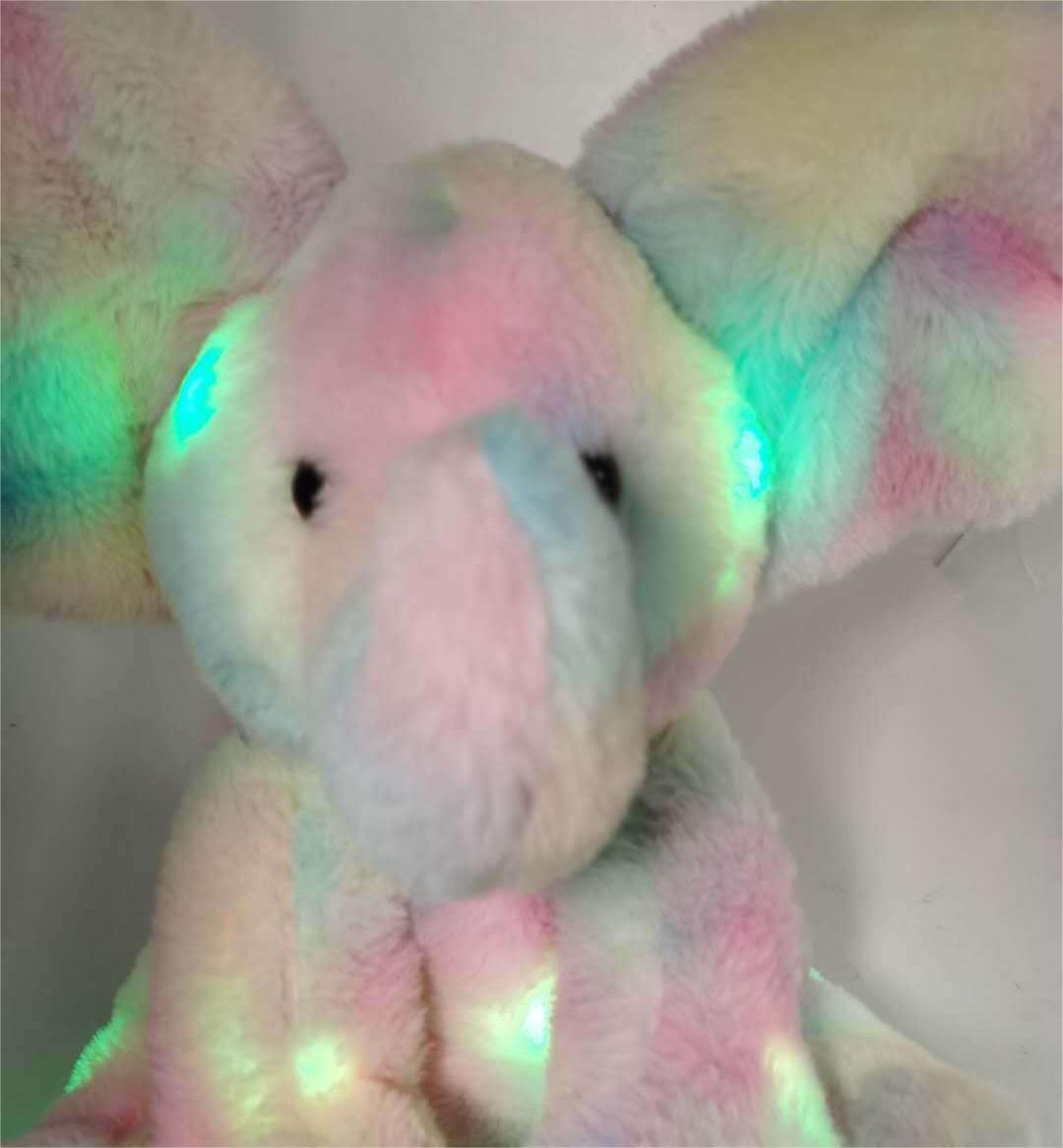 Singing and Glowing Multicoloured Elephant Cuddly Toy Beckett