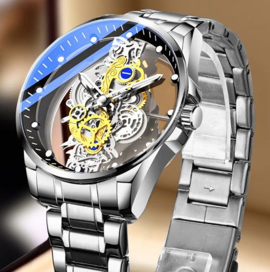 Men Watch Skeleton Automatic Quartz Watch Gold Skeleton Vintage Man Watch Mens Watches Top Brand Luxury The Emporium