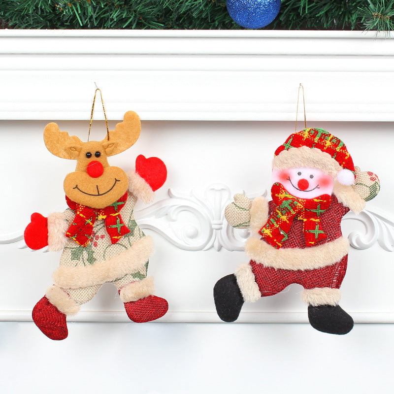 Festive Christmas Tree Ornaments - Santa, Snowman, Reindeer & Bear Figures With Red & White Scarves, Golden Balls & Red Bows - Perfect For Holiday Decor, Christmas Decorations The Emporium