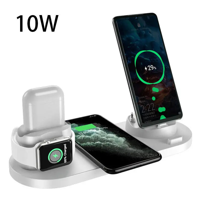 Wireless Charger For IPhone Fast Charger For Phone Fast Charging Pad For Phone Watch 6 In 1 Charging Dock Station The Emporium