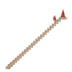 Wooden Santa Claus ladder countdown calendar with numbered steps from 1 to 24 and festive Santa and Christmas tree figures on top