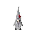 21cm Christmas Gonk Nordic holiday decoration with grey hat and red heart made of non-woven fabric