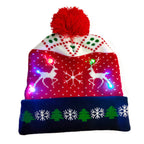 LED Christmas Hat Sweater Knitted Beanie Christmas Light Up Knitted Hat Christmas Gift  Kids Xmas New Year Decorations The Emporium