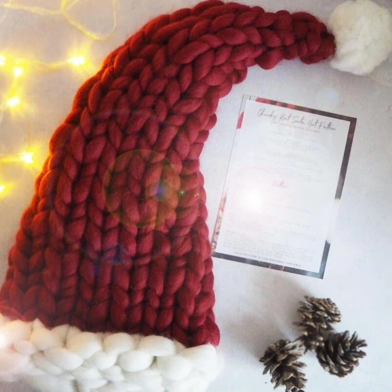 Chunky Knitted Christmas Hat - Adults/Children/Baby Beckett