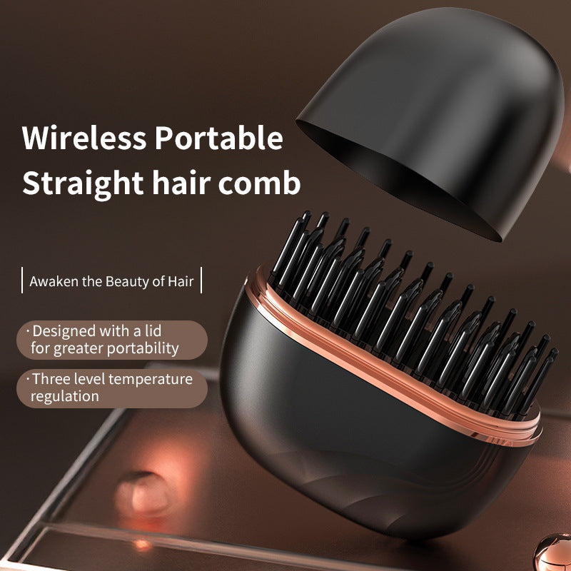 Mini Hair Straightening Comb Wireless Charging Portable Multifunctional Hair Care Not Hurt Hair Styling Comb Hair Straightener The Emporium