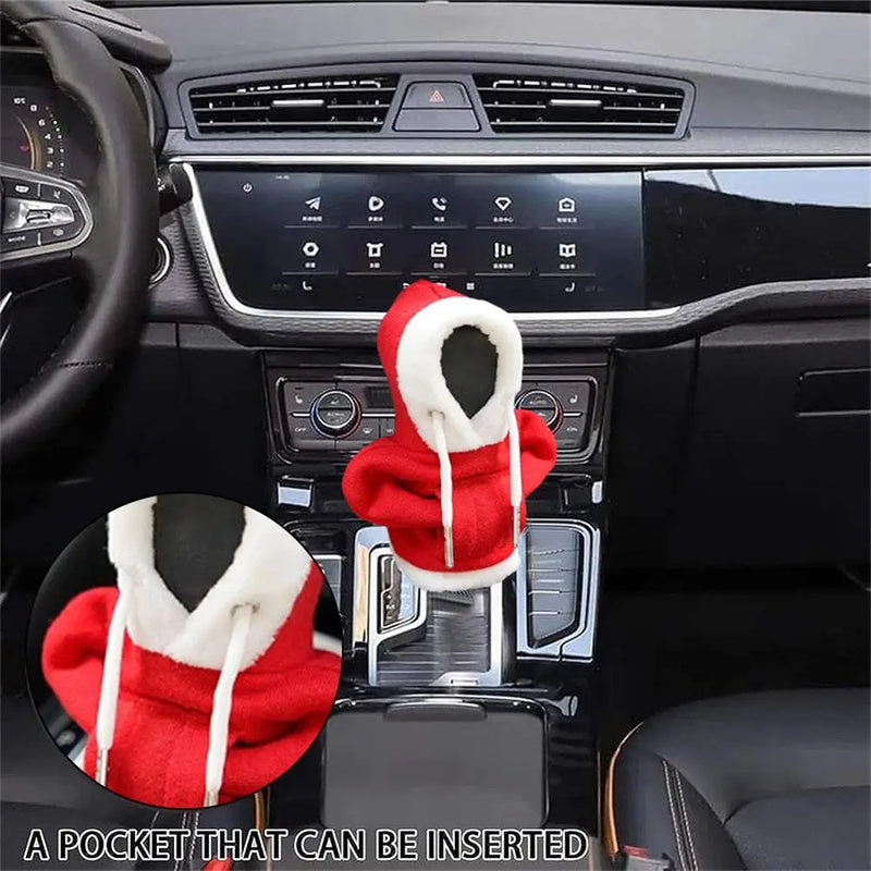 Christmas Hoodie Car Gearshift Cover Christmas Decor Gearshift Hoodie Car Gearshift Knob Cover Manual Handle Gear Change Lever Cover The Emporium