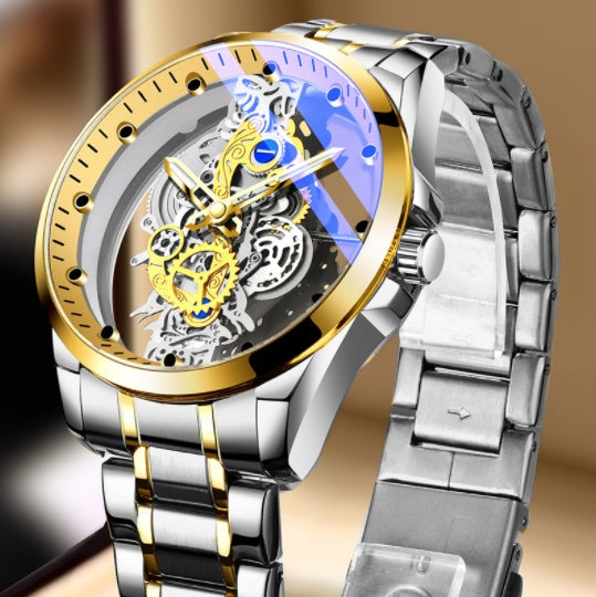 Men Watch Skeleton Automatic Quartz Watch Gold Skeleton Vintage Man Watch Mens Watches Top Brand Luxury The Emporium