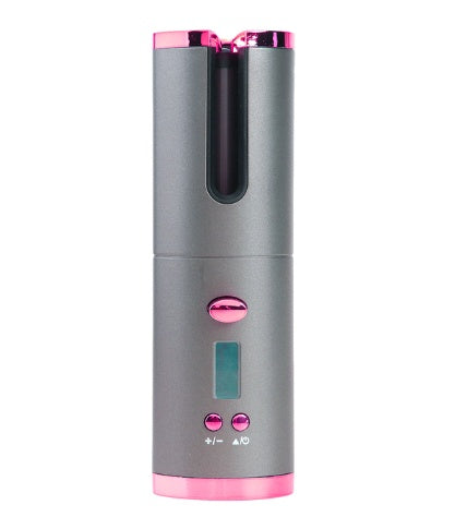USB Rechargeable Portable Automatic Ceramic Hair Curler - LCD Display null