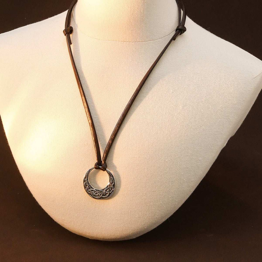 Nordic Ethnic Sweater Chain | Round Pendant Boho Necklace