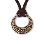 Nordic Ethnic Sweater Chain | Round Pendant Boho Necklace