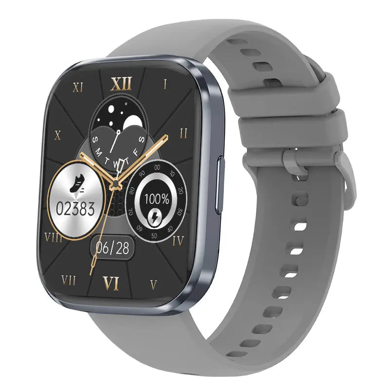 Smart Watch 1.96"HD touchscreen smartwatch with fitness tracker, heart rate and sleep monitor, Bluetooth calling, and 100+ sport modes.