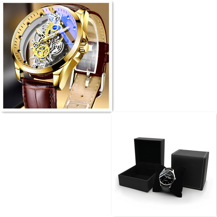 Men Watch Skeleton Automatic Quartz Watch Gold Skeleton Vintage Man Watch Mens Watches Top Brand Luxury The Emporium