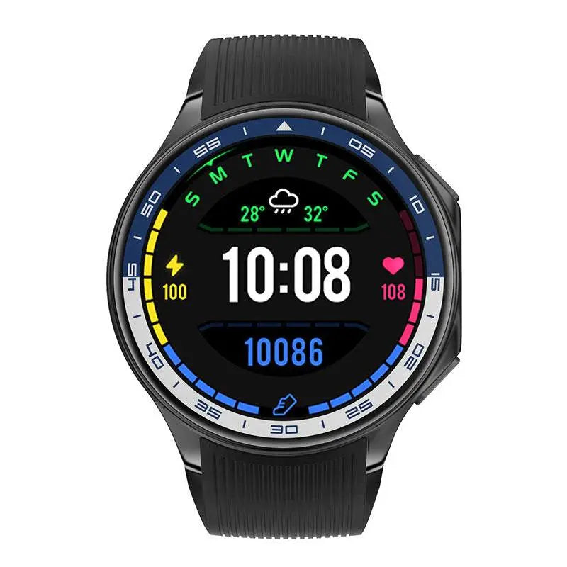 DT WATCH X Black Blue smartwatch with Bluetooth calling and heart rate fitness tracker display