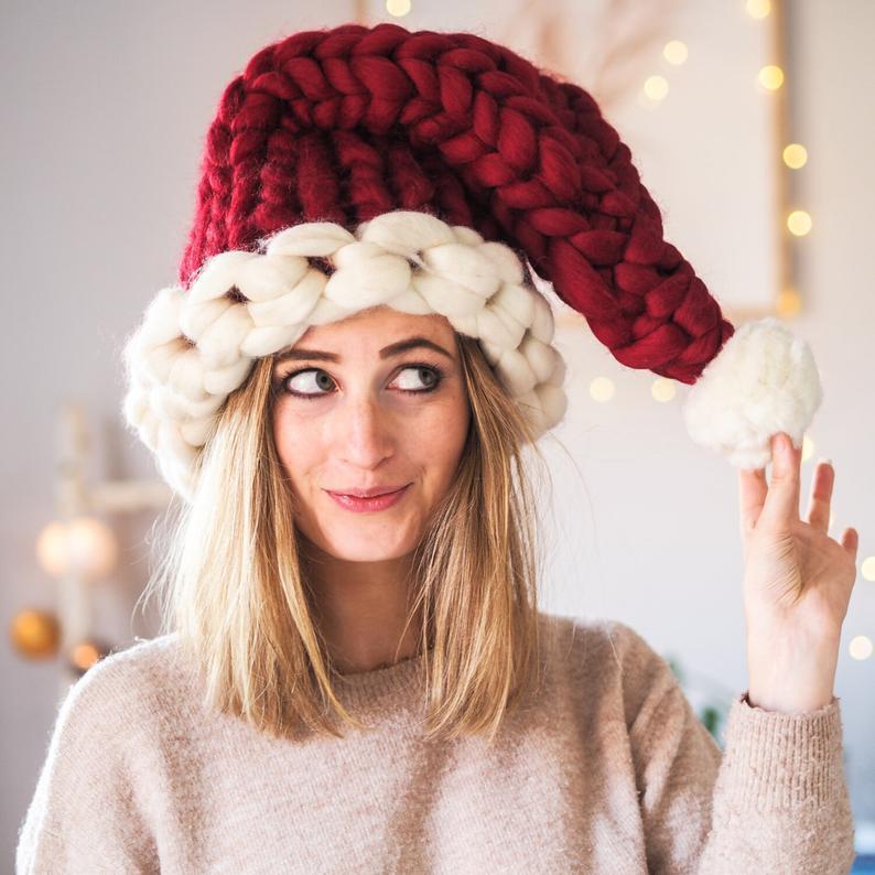 Chunky Knitted Christmas Hat - Adults/Children/Baby Beckett