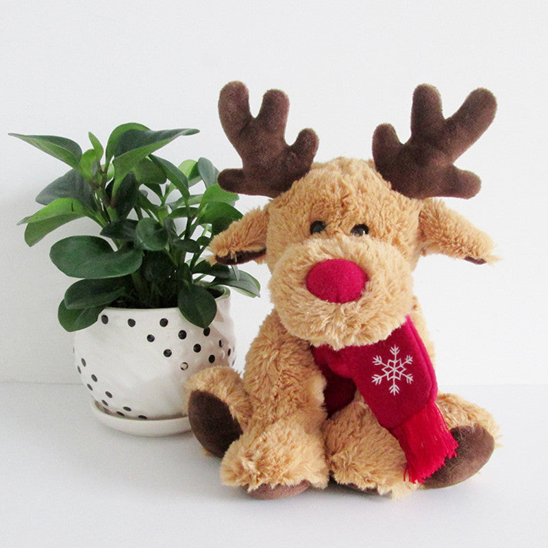 30cm Fluffy Christmas Reindeer Plush Beckett