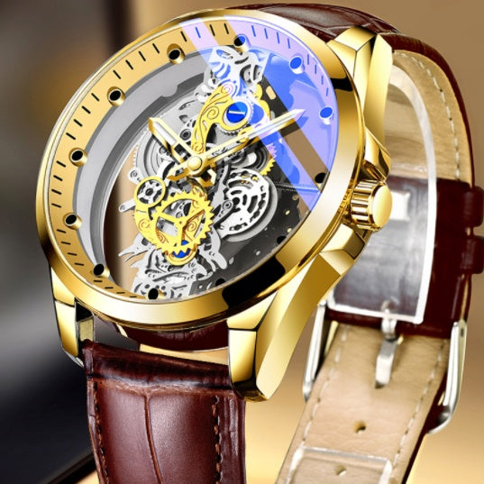 Men Watch Skeleton Automatic Quartz Watch Gold Skeleton Vintage Man Watch Mens Watches Top Brand Luxury The Emporium