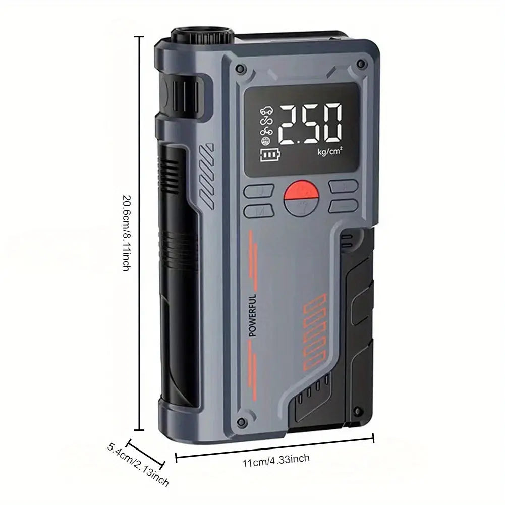 Digital device with a display and buttons, showing measurements on a white background