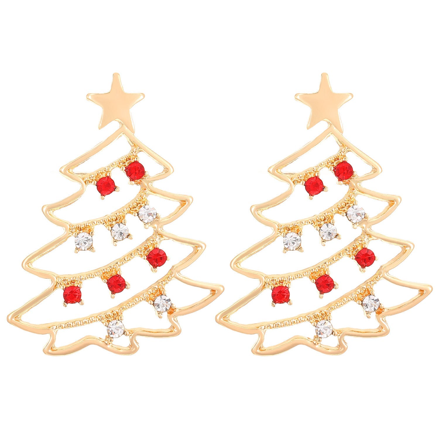 Christmas Earrings With Christmas Tree Colorful Zircon Christmas Tree Earrings  For Women Personality Earrings Party Jewelry Christmas Gift The Emporium