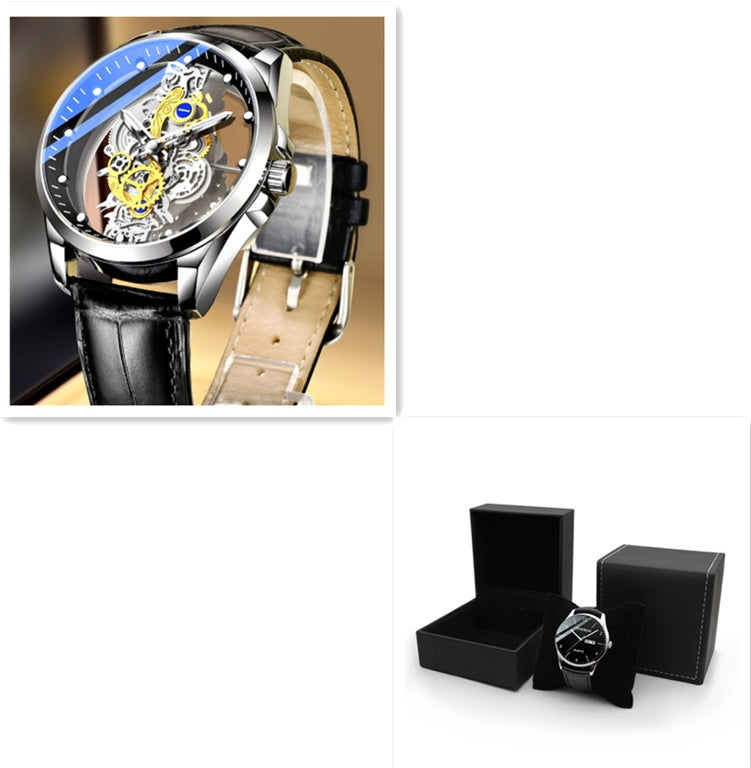 Men Watch Skeleton Automatic Quartz Watch Gold Skeleton Vintage Man Watch Mens Watches Top Brand Luxury The Emporium
