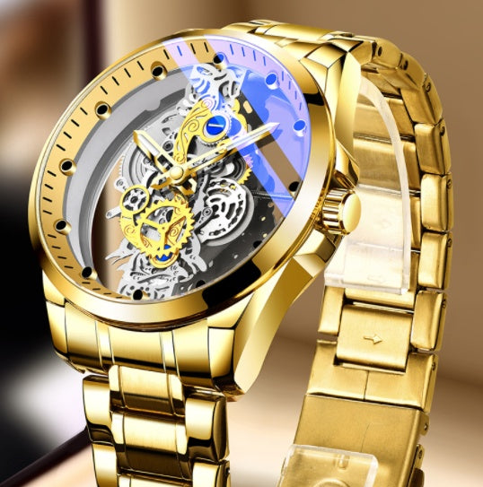 Men Watch Skeleton Automatic Quartz Watch Gold Skeleton Vintage Man Watch Mens Watches Top Brand Luxury The Emporium