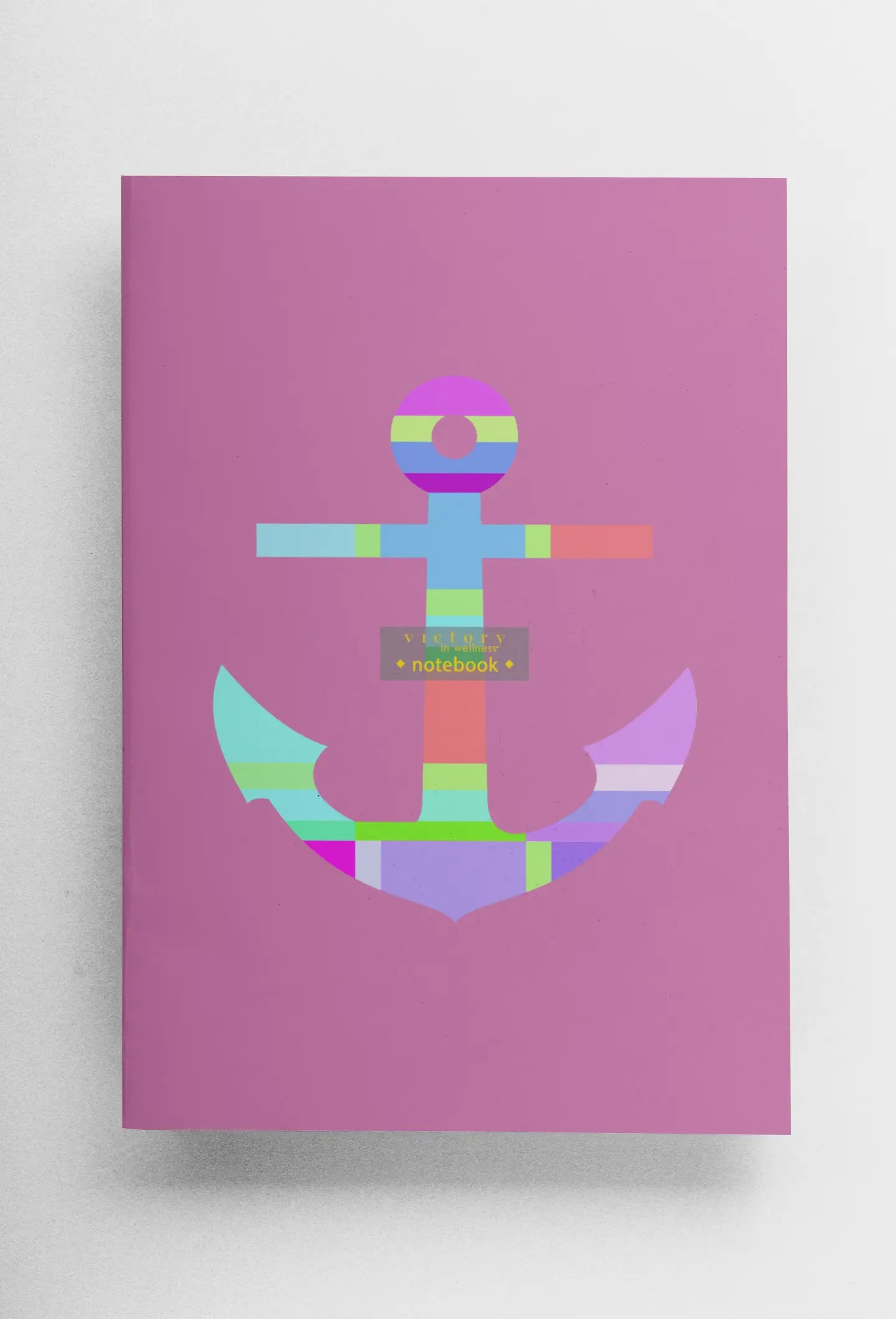 Pink Anchor Kids Notebook with nautical theme and colorful anchor design on cover